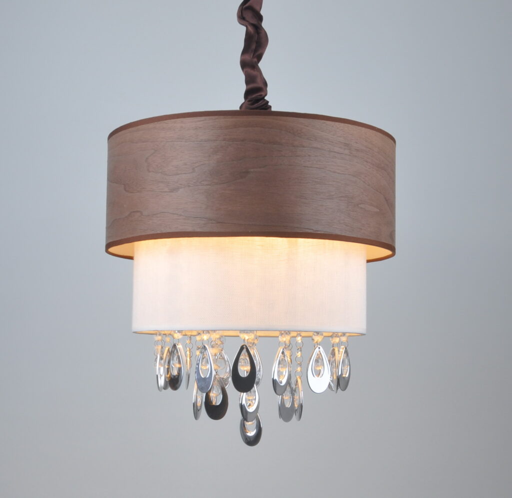 Modern pendant lamps with fabric shade 4 lights